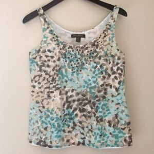 Tommy Bahama Blue Embellished Printed Tank Top